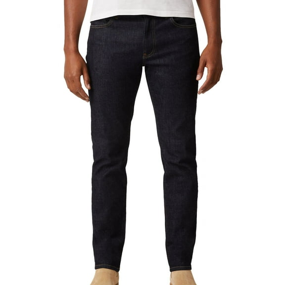 DSTLD Mens Timber Stitch Slim Fit Jeans, Blue, 33W x 34L