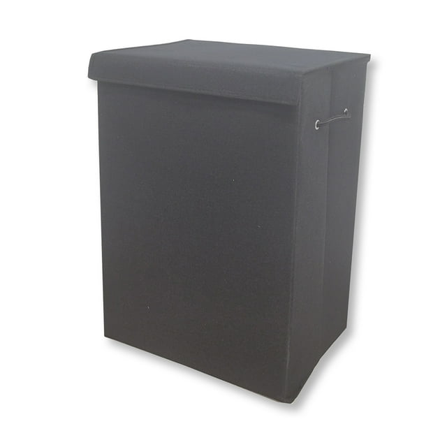 ITY International - Collapsible Fabric Laundry Hamper, 15.75" x 11.85" x 23.65", Black