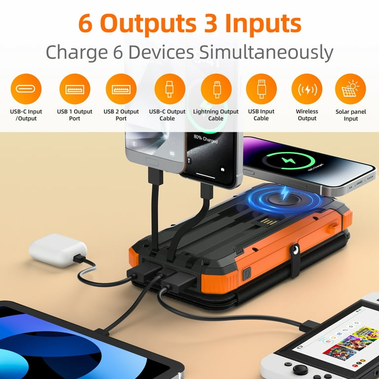 SOLPOWBEN 20000mAh Solar Power Bank 22.5W Fast Charging photo 5
