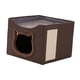 thumbnail image 3 of Cama para gatos tipo condominio, nido antiarañazos, muebles plegables para mascotas pequeñas y múltiples. Marrón, 3 of 9