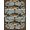 Brown Blue Cream, Pattern 7, variant on ODIKA Lure Motif With Patriotic Bass And Distressed Frame Vintage Fishing Refined Stain Resistant Low Profile for Dorm Room, Small Living Apartment
