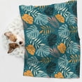 thumbnail image 6 of Pofeuu Tropical Leaves Print Puppy Blanket,Dog Blankets,Pet Blanket Cozy Cat Blankets for Indoor Cats, Fuzzy Pet Blanket for Kitten Doggy Dog Blankets-Medium, 6 of 8