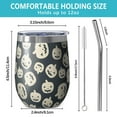 thumbnail image 5 of Halloween Pattern 12oz Stainless Steel Insulated Wine Tumbler with Lid and Straw – Double Wall Vacuum Mug for Hot & Cold Drinks, 304 Steel Interior, Sweat-Free Design. Trick or Treat !, 5 of 5