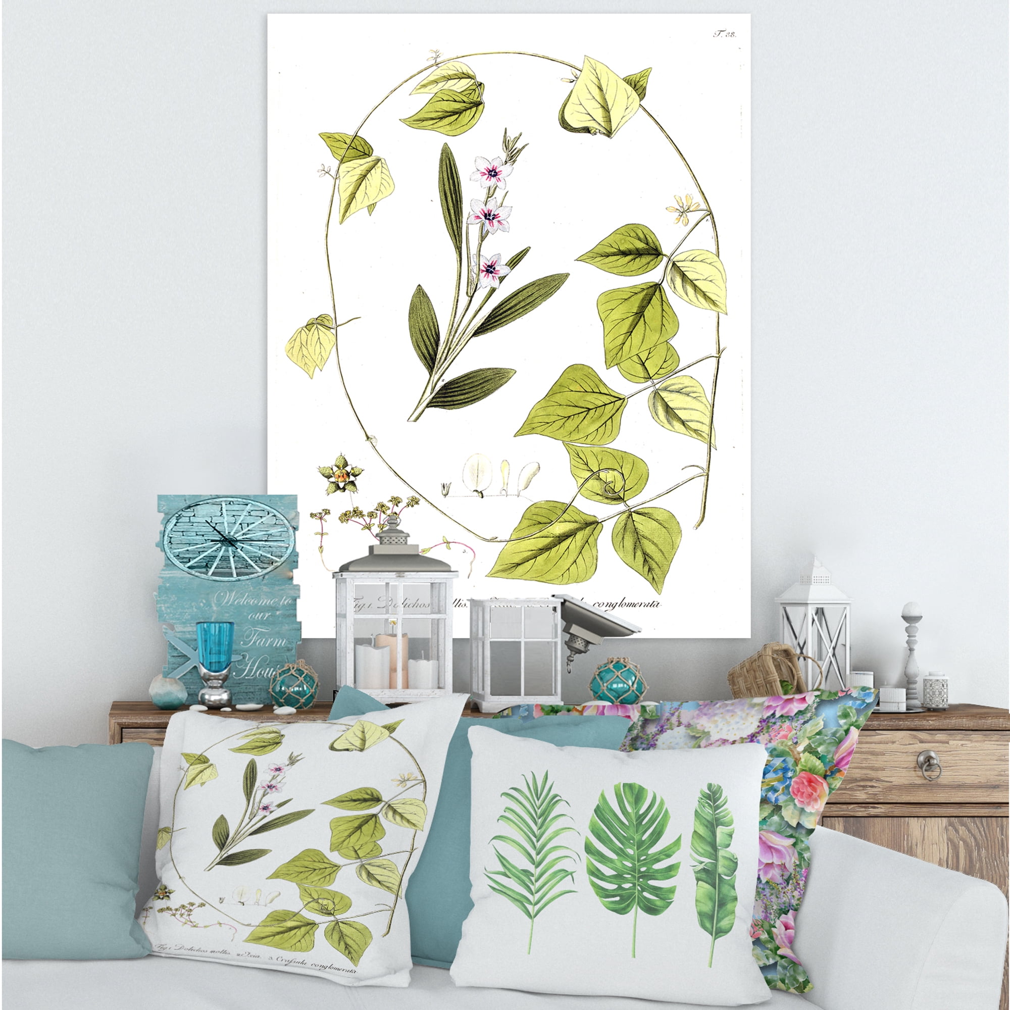 Designart ' Ancient Botanicals XXI ' Traditional Canvas Wall Art Print