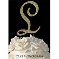thumbnail image 1 of De Yi Enterprise 33015-Lg Monogram Cake Toppers - Gold Rhinestone - L, 1 of 1