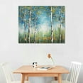 thumbnail image 2 of Nawypu Wall Art Decor Green View White Birch Forest Canvas Painting Nature Plant Picture Wildlife Trees Landscape Artwork Home Living Room Bedroom Office Wall Decoration Wall Art, 2 of 4