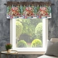 thumbnail image 4 of Christmas Farmhouse Short Window Curtain Valances, Winter Farmhouse Xmas Tree Dogs Red Truck Rod Pocket Kitchen Valances for Living Room Bedroom Bathroom Cafe 42" x 12", 4 of 8