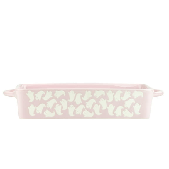 10 Strawberry Street Flying Ghost Bakeware, Rectangle, Pink