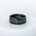 thumbnail image 2 of Beveled Tungsten Ring with Carbon Fiber Inlay - Mens Comfort Fit Tungsten Carbide Wedding Band - 8mm Anniversary Band JATN769Ns13, 2 of 5