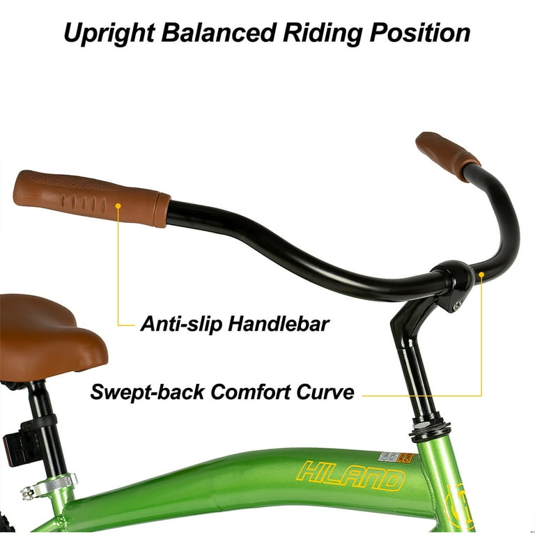 Hiland Adult Fat Tire Beach Cruiser Bike