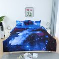 thumbnail image 2 of Unique Bargains 3pcs Galaxies Dark Blue Comforter All-season Down Quilted Duvet, 2 of 10