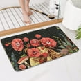thumbnail image 4 of Black Gothic Skull Flower Pattern Bathroom Rugs Mat,Non Slip Microfiber Bathroom Rug,Rubber Backing,Soft Bathroom Mats for Bathroom Floor,Tub and Shower,17x27in(43x68cm), 4 of 5