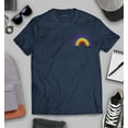 thumbnail image 3 of S4E Men's Rainbow Flag LGBTQ Gay Pride T-Shirt X-Large Navy, 3 of 4