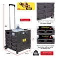 thumbnail image 2 of dbest products Quik Cart Pro Collapsible Handcart with Lid Seat Stool, Black, 2 of 6