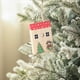 thumbnail image 1 of Red and Gray Wooden Hanging Christmas Ornament for Indoor and Commercial Holiday Decor, 1 of 7
