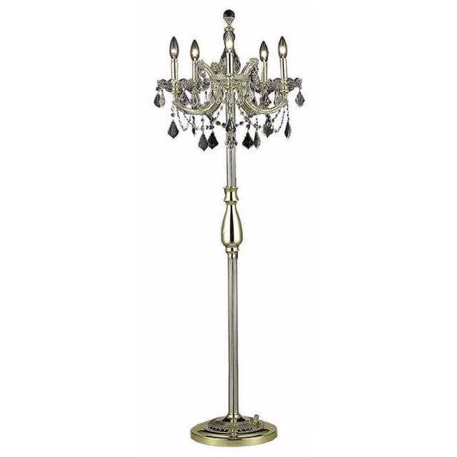 Elegant Lighting Maria Theresa 54" 5 Light Spectra Crystal Floor Lamp