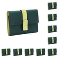 thumbnail image 1 of Sonducket Monedero de cuero para mujer Rectangular triple cremallera cerrojo tarjetero compartimento para efectivo carpeta de fotos billetera Verde 10piezas, 1 of 6