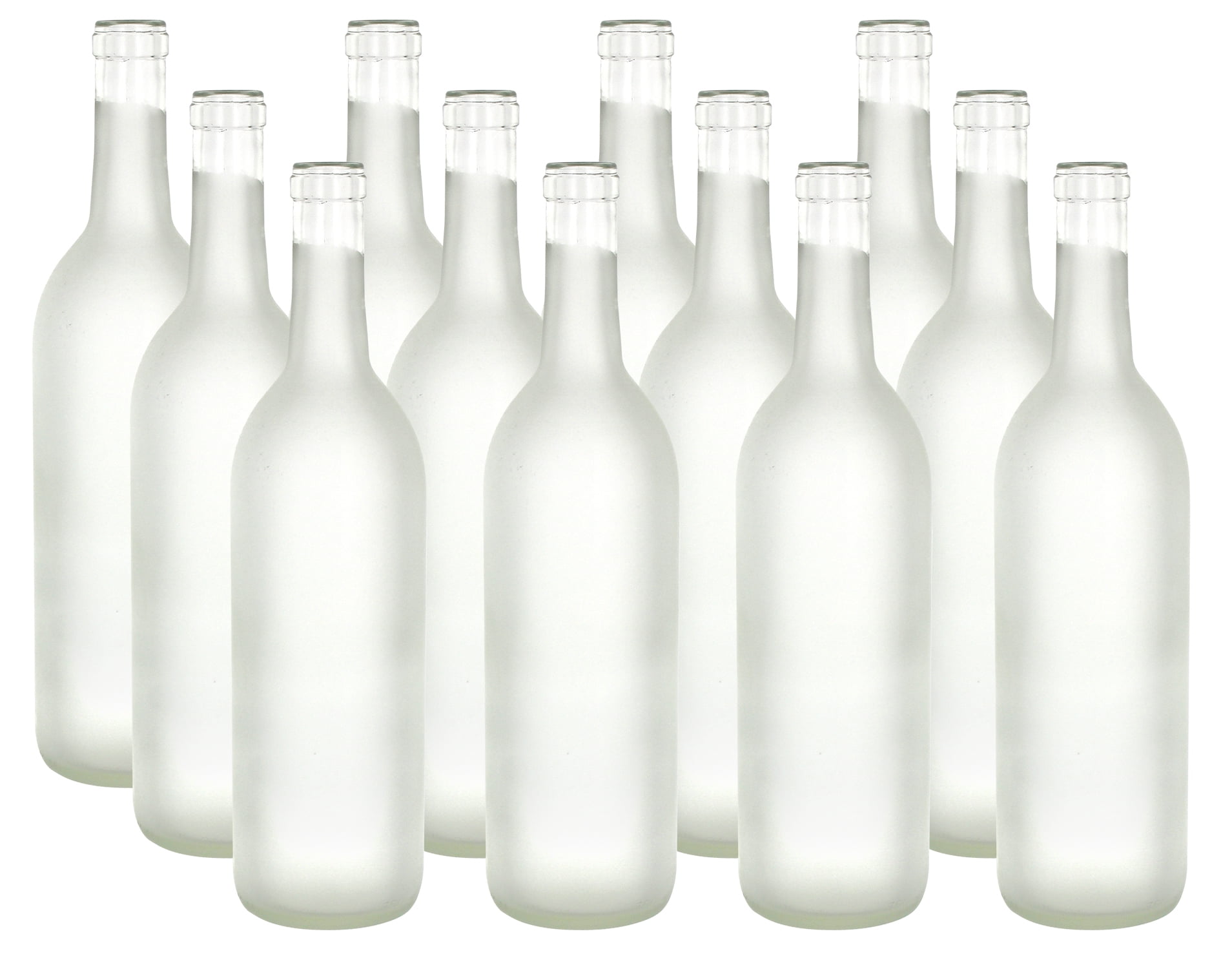 Download 750 Ml Clear Frosted Glass Bordeaux Bottles 12 Per Case Walmart Com Walmart Com