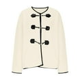 absuyy Fleece Jacket for Women Solid Winter Button Up Warm with Pockets