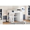 thumbnail image 7 of White Full Loft Bed With Integrated Desk And Abundant Storage - Wardrobes, Drawers, Shelves Included Size Options, Desk, Space. Maximize Bedroom Functionality Style. Twin Sizes To Choose. Shelf, 7 of 7