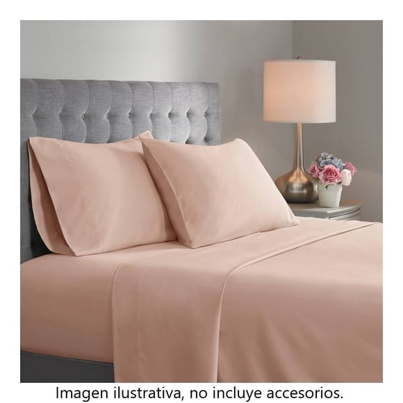 Juego de Sábanas Hotel Style Smart Matrimonial Rosa 4 Piezas