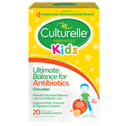 Culturelle Probiotics Kids Ultimate Balance Chewables Supplement, Supports Good Bacteria Balance & Immunity for Children, Fresh Orange Flavor, 20 Count