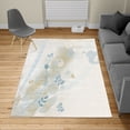 thumbnail image 2 of Floral Turkish Area Rug, Spring Themed Abstraction Butterflies Flower Petals and Tulip Leaves, Soft Carpet for Living Room Decor with Distressed Look, 6.6' X 9.6', Pale Purple, by Ambesonne, 2 of 4