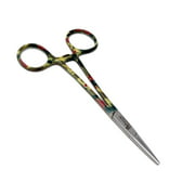 Camouflage Handle Pattern Color Full Serrated Hemostat  5.5" ( 14cm), Straight, Stainless Steel