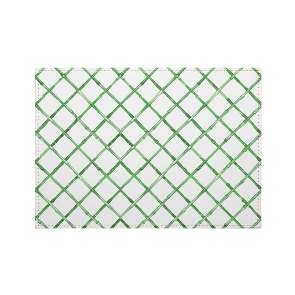 Luxurious Trellis Vegan Leather Placemats 4 Pack Look and Feel of Genuine Leather Infused with Copper