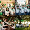 thumbnail image 6 of PMU 4 Pcs Green Irish Party Accessories Bundle, Foil Curved Brim Top Hat, Shamrock Green Bandana, Suspenders and Party Buttons, 6 of 6