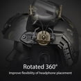 thumbnail image 3 of 2 Uds Adaptador de Casco para Auriculares Soporte de Suspensión para Auriculares Casco Adaptador de Riel de 19-21mm Auriculares Giratorios Orejeras de Caza Soporte de Anggrek Otros, 3 of 8