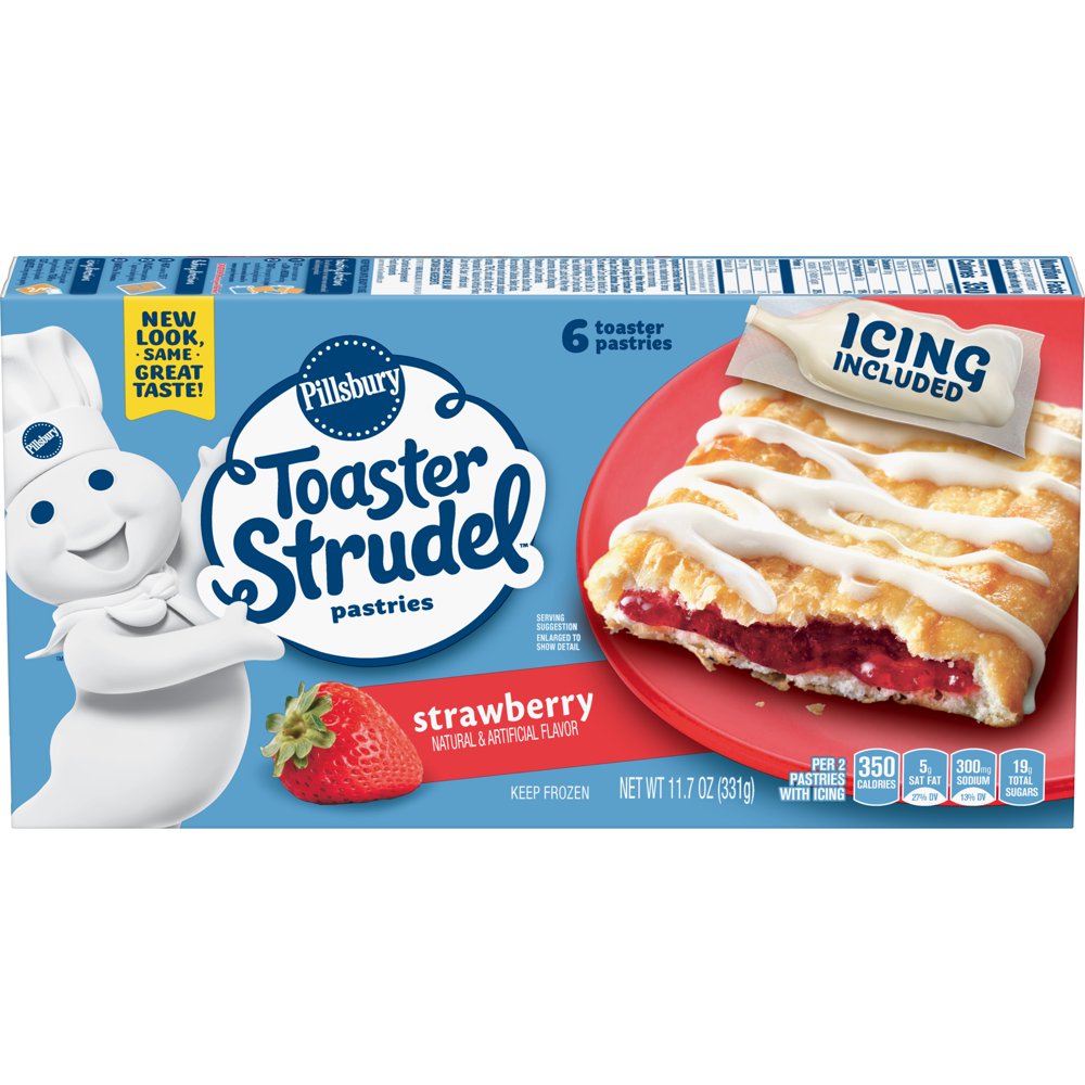 Pillsbury Toaster Strudel Strawberry Toaster Pastries, 6 Ct, 11.7 oz