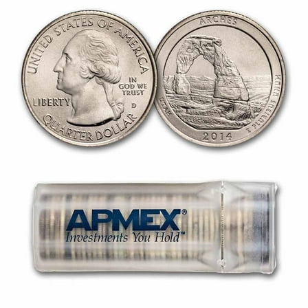 2014-D ATB Quarter Arches National Park 40-Coin Roll BU