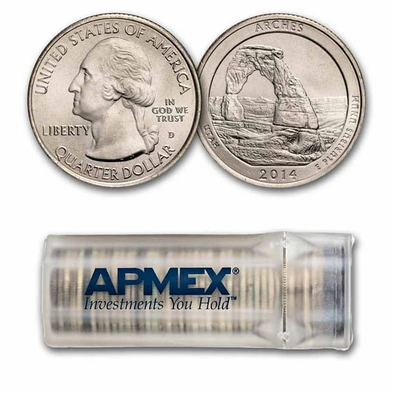2014-D ATB Quarter Arches National Park 40-Coin Roll BU