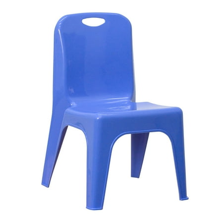 High Back Stackable Flash Furniture Plastic Stackable School Chair with Carrying Handle and 11'' Seat Height ()
