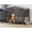 Oak Grey, variant on POAO 31"Heavy Duty Dog Crate Furniture with 360°Wheels,Dog Kennel Indoor for Small Dogs,Wooden Dog Cage with Feeding Window &Name Tag,Brown