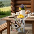 thumbnail image 6 of Table Runner Hummingbird Magpie Table Decoration for Kitchen Dinning Spring Rhododendron Flower Branch Table Decoration for Indoor Outdoor Party Wedding Decor 13x90 Inch, 6 of 7