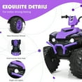 thumbnail image 6 of Gymax 12V Electric Kids Ride On Car ATV 4-Wheeler Quad w/ Music LED Light Purple, 6 of 9