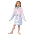 thumbnail image 6 of FORMRS Kids Bathrobe Unisex Hooded Robe Toddler Pajamas Sleepwear, Size 4-6T, Light Blue Gradient, 6 of 7