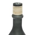 thumbnail image 2 of DecMode 16" Handmade Black Glass Vase with Rattan Accents, 2 of 7