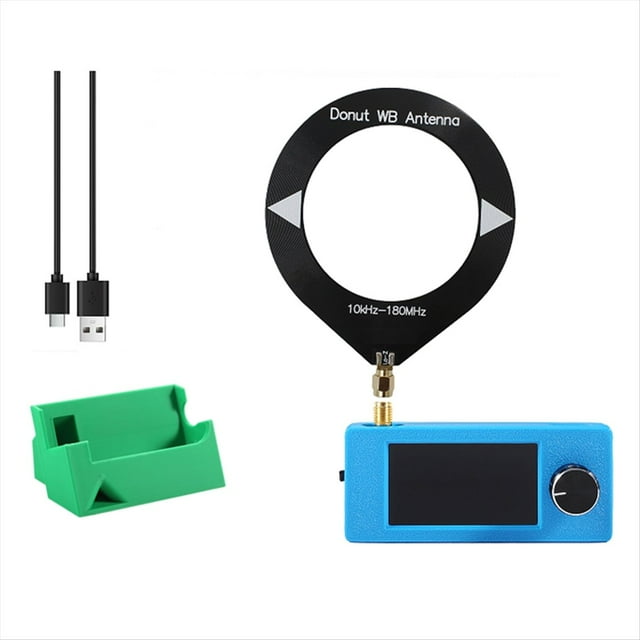 Mini Receptor de Radio SI4732 con Pantalla de 1,9 Pulgadas, Radio de Corta de 10 KHz A 180 MHz FM/AM/LSB/USB + Soporte 3D A