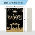 thumbnail image 6 of Believe Garden Flag O Holy Night Garden Flag 12.5x18 Double Sided Vertical Burlap Farmhouse Yard Flag Christmas Winter Outdoor Decoration, 6 of 6