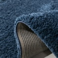 thumbnail image 6 of SAFAVIEH August Carlene Solid Plush Shag Area Rug, Navy, 6' x 9', 6 of 8
