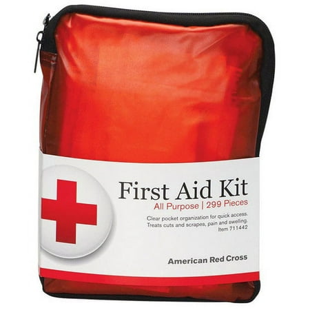 American Red Cross First Aid Kit w/House,299pcs,2 1/8x9.5" 711442