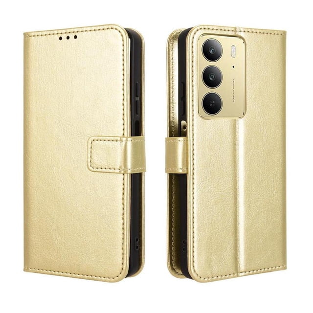 Funda tipo libro para Realme C75 4G, cartera todo‑en‑uno, funda multifuncional con tarjetero y correa de muñeca desmontable