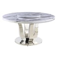 thumbnail image 4 of Rectangular 63" x 39" 5 Piece Dinette Set with Silver Stainless Steel and Chairs, 4 of 5