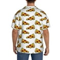 thumbnail image 5 of Haiem Pizza Men's Casual Shirts Short Sleeve Button Down Shirts Fashion Textured Summer Beach Shirt-XX-Large, 5 of 7