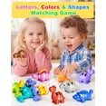 thumbnail image 3 of 52 PCS Dinosaur Alphabet Learning Toys for Toddlers Kids 3-5, 10 Different Dinosaur Figures, Double Sided ABC Matching Game, Preschool Activities Montessori Fine Motor Toys for Toddlers Kids, 3 of 6