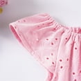 thumbnail image 4 of Cethrio Kids Girls Summer Outfit Sets, Cute 2025 Flutter Sleeve Casual Girls' Clothing Sets Pink Size 2T, 4 of 6