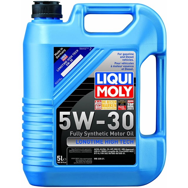 Liqui Moly 2039 Longtime High Tech 5W-30 Synthetic Motor Oil - 5 Liter Jug